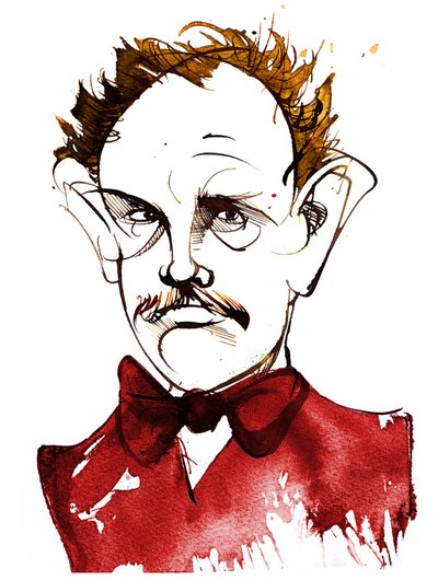 Richard Strauss, German composer and conductor (1864-1949); caricature by Neale Osborne